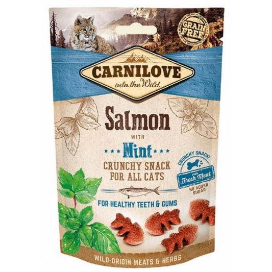 CARNILOVE Crunchy Snack Salmon &amp; Mint – Katzensnack mit Lachs und Minze – 50 g