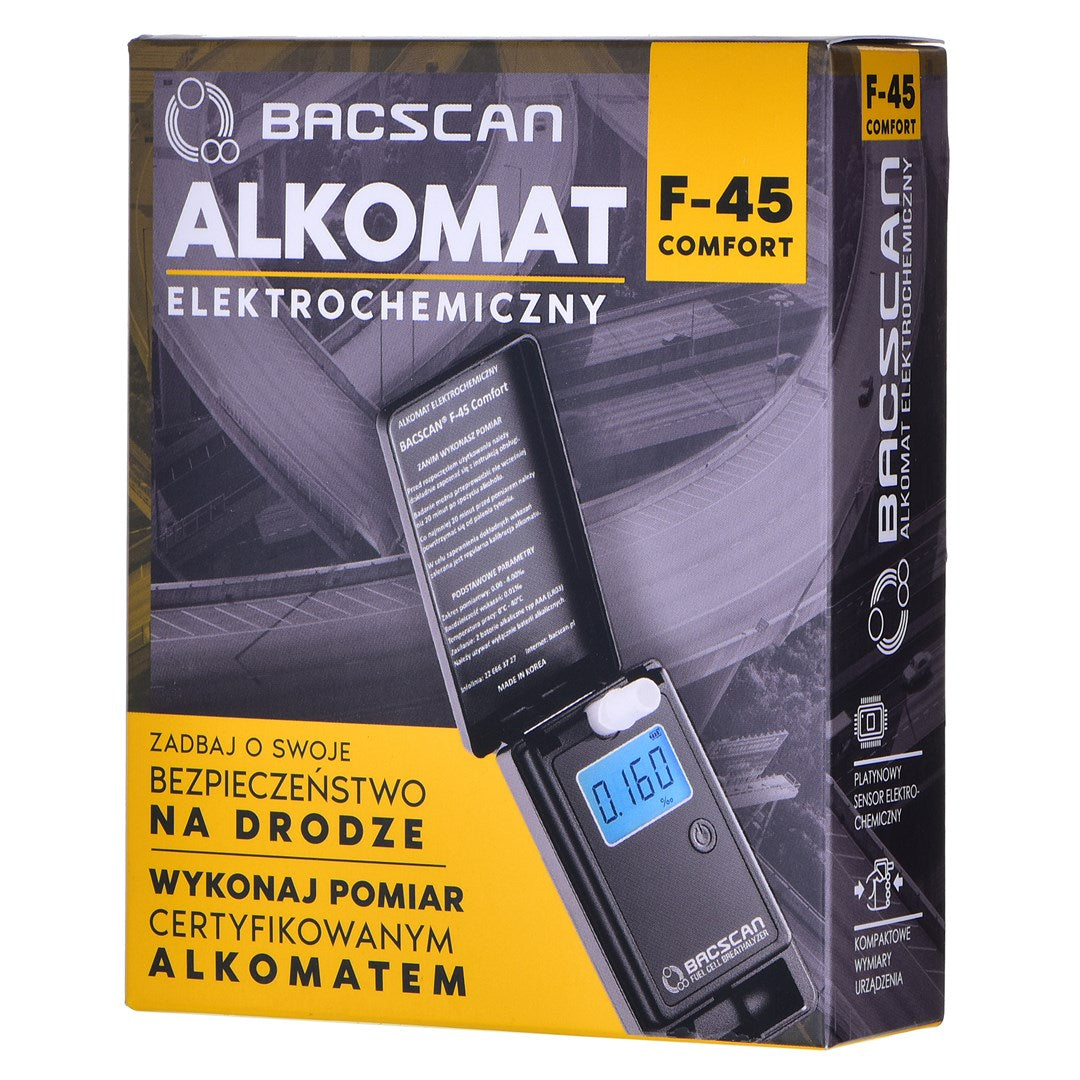 BACscan F-45 alkometri 0 - 4% musta - KorhoneCom