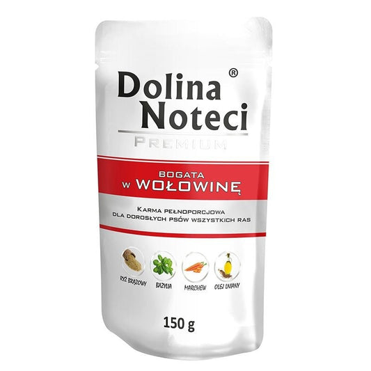 Dolina Noteci Premium runsaasti naudanlihaa - koiran märkäruoka - 150g - KorhoneCom