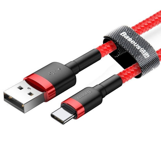 USB-C-kaapeli Baseus Cafule 2A 2m (punainen) - KorhoneCom