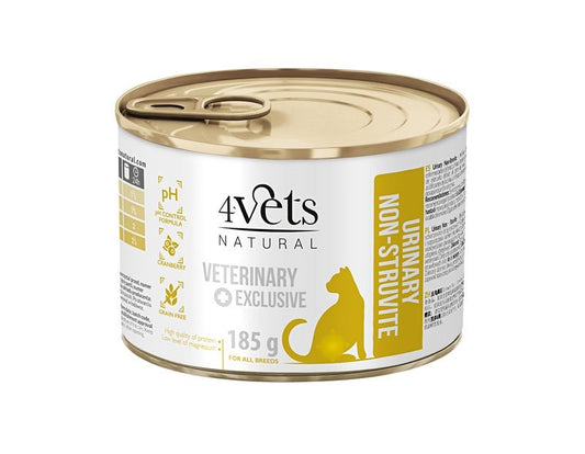 4VETS Natural Urinary No Struvit Cat – Nassfutter für Katzen – 185 g