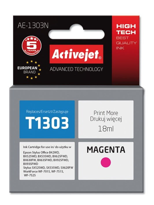 Activejet AE-1303N Tinte (ersetzt Epson T1303; Supreme; 18 ml; Magenta)