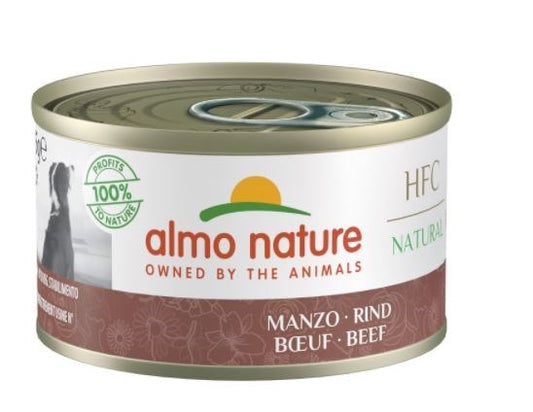 ALMO Nature HFC NATURAL Rindfleisch – Nassfutter für ausgewachsene Hunde – 95 g
