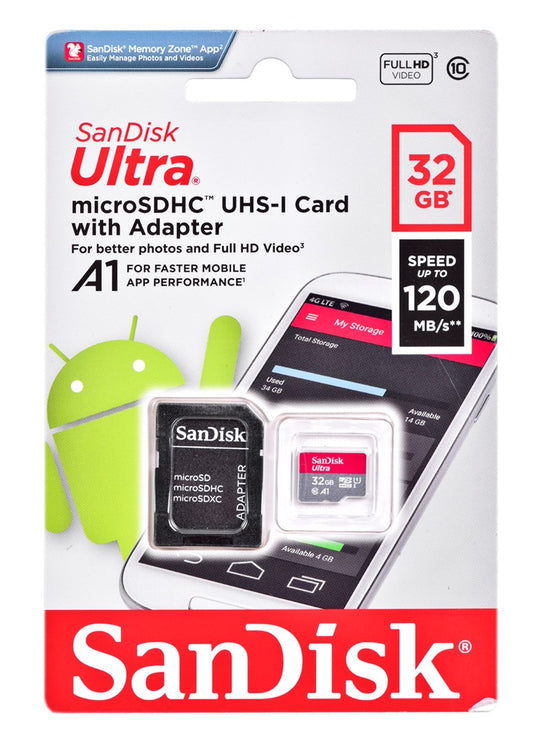 Sandisk SDSQUAR-032G-GN6MN Speicherkarte 32 GB MicroSDHC Klasse 10 UHS-I