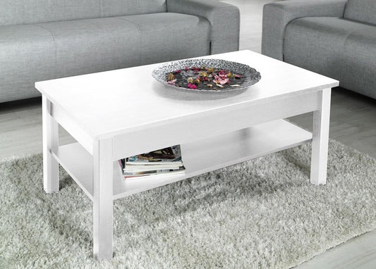 Cama sohvapöytä UNI 110/60/47 valkoinen matto - KorhoneCom