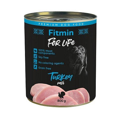 FITMIN for Life Turkey Pate – Nassfutter für Hunde – 800 g