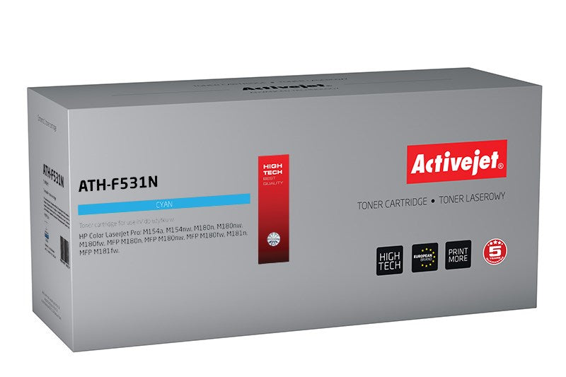 Activejet ATH-F531N väriaine (korvaava HP 205A CF531A; Supreme; 900 sivua; syaani) - KorhoneCom