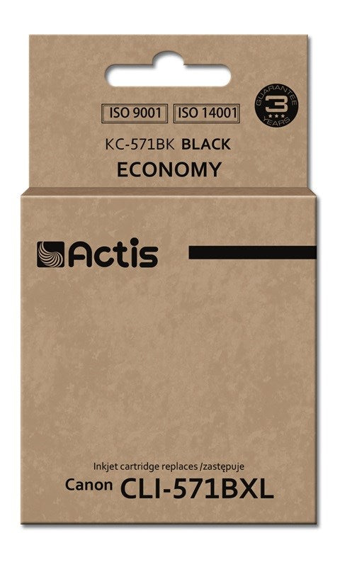 Actis KC-571Bk Tinte für Canon-Drucker; Canon CLI-571Y Ersatz; Standard; 12 ml; Schwarz