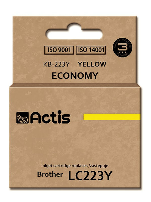 Actis KB-223Y muste (korvaa Brother LC223Y:lle; standardi; 10 ml; keltainen) - KorhoneCom