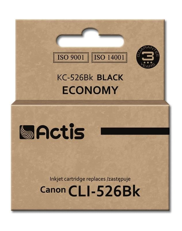 Actis KC-526Bk mustekasetti (korvaava Canon CLI-526BK; Standard; 10 ml; musta) - KorhoneCom