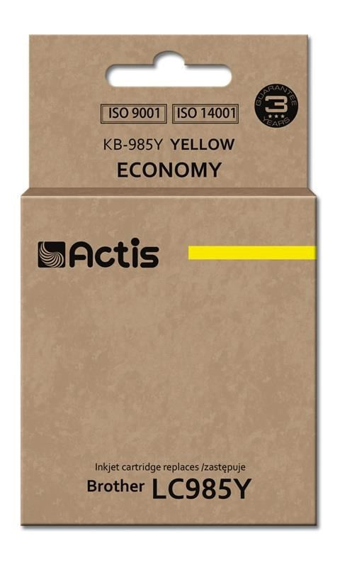 Actis KB-985Y mustepatruuna (korvaa Brother LC985Y:lle; standardi; 19 5 ml; keltainen) - KorhoneCom