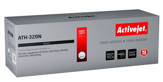 Activejet ATH-320N väriaine HP-tulostimelle, HP 128A CE320A korvaava, Supreme, 10000 sivua, musta - KorhoneCom