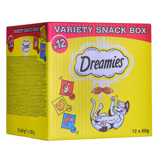 DREAMIES Variety Snack Box - kissan herkut - 12x60 g - KorhoneCom