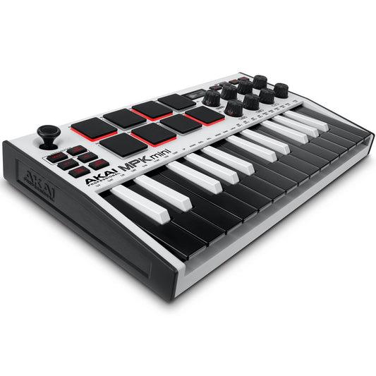 AKAI MPK Mini MK3 Control keyboard Pad controller MIDI USB Black  White - KorhoneCom