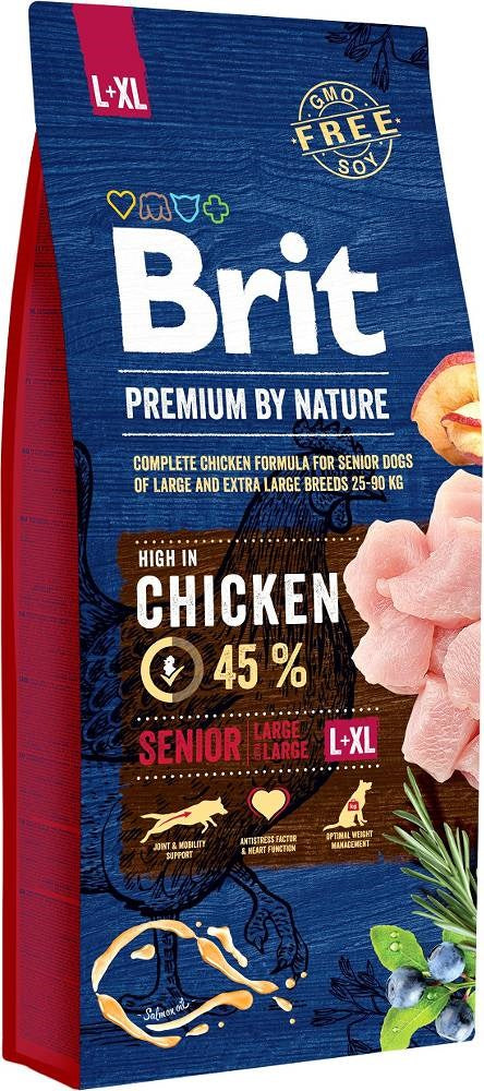 Brit Premium by Nature Senior L+XL - koiran kuivaruoka - Apple Chicken Corn 15 kg - KorhoneCom