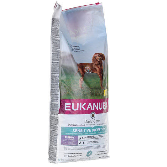 EUKANUBA Puppy Daily Care Sensitive Digestion - koiran kuivaruoka - 12 kg - KorhoneCom