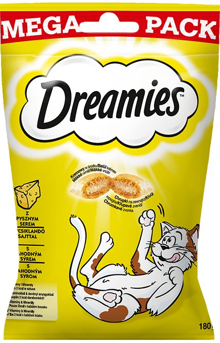 Dreamies 4008429092039 Leckerli für Hunde und Katzen, Snack, Käse, 180 g