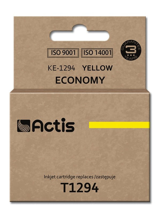 Actis KE-1294 muste Epson-tulostimeen; Epson T1294 vaihto; Vakio; 15 ml; keltainen - KorhoneCom