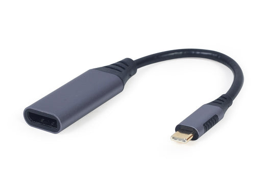 Cablexpert A-USB3C-DPF-01 video cable adapter 0.15 m USB Type-C DisplayPort Grey - KorhoneCom