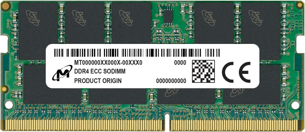 Micron SO-DIMM ECC DDR4 32GB 2Rx8 3200MHz PC4-25600 MTA18ASF4G72HZ-3G2R - KorhoneCom