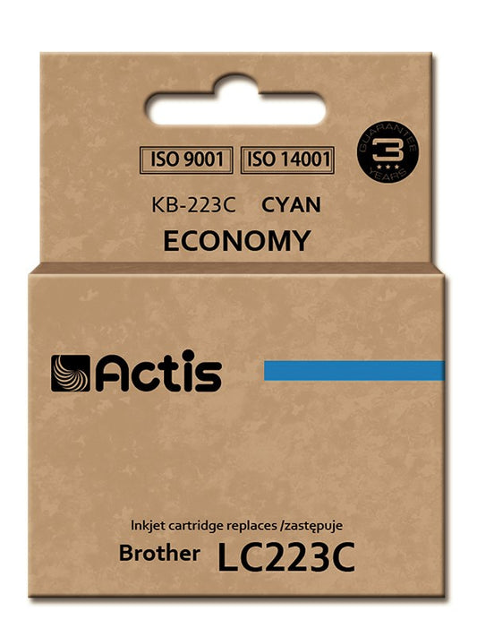Actis KB-223C muste (korvaa Brother LC223C:lle; standardi; 10 ml; syaani) - KorhoneCom