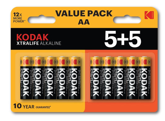 Kodak XTRALIFE Alkali AA -paristo 10 (5+5 kpl) - KorhoneCom