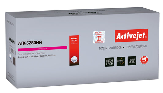 Activejet ATK-5280MN väriaine (korvaa Kyocera TK-5280M:lle; Supreme; 11000 sivua; magenta) - KorhoneCom