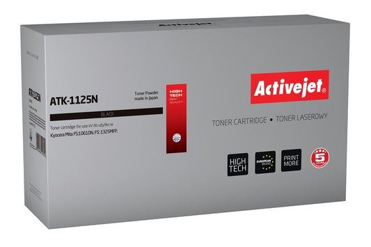 Activejet ATK-1125N väriaine Kyocera tulostimeen, Kyocera TK-1125 korvaava, Supreme, 2100 sivua, musta - KorhoneCom