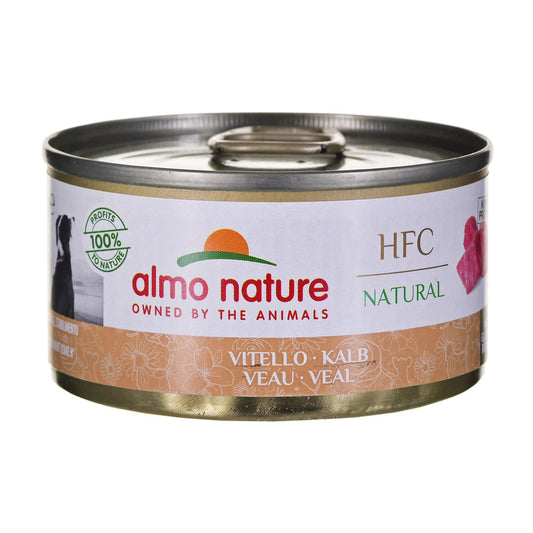 ALMO Nature HFC NATURAL Kalbfleisch – Nassfutter für ausgewachsene Hunde – 95 g