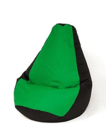 Sako laukkupuffi Päärynä musta ja vihreä XL 130 x 90 cm - KorhoneCom