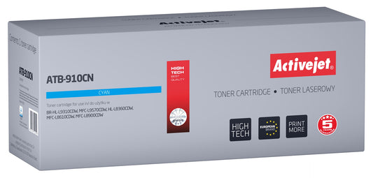 Activejet ATB-910CN Toner (Brother TN-910C; Supreme; 9000 Seiten; Cyan)