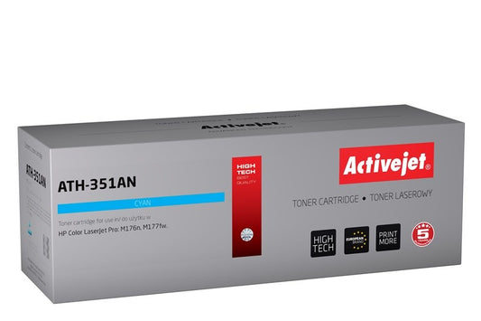 Activejet ATH-351AN väriaine HP-tulostimelle, HP CF351A korvaava, Supreme, 1100 sivua, syaani - KorhoneCom