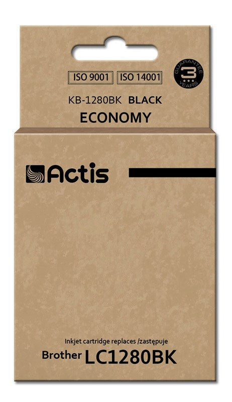 Actis KB-1280BK Tinte für Brother-Drucker; Brother LC1280Bk Ersatztinte; Standard; 60 ml; Schwarz