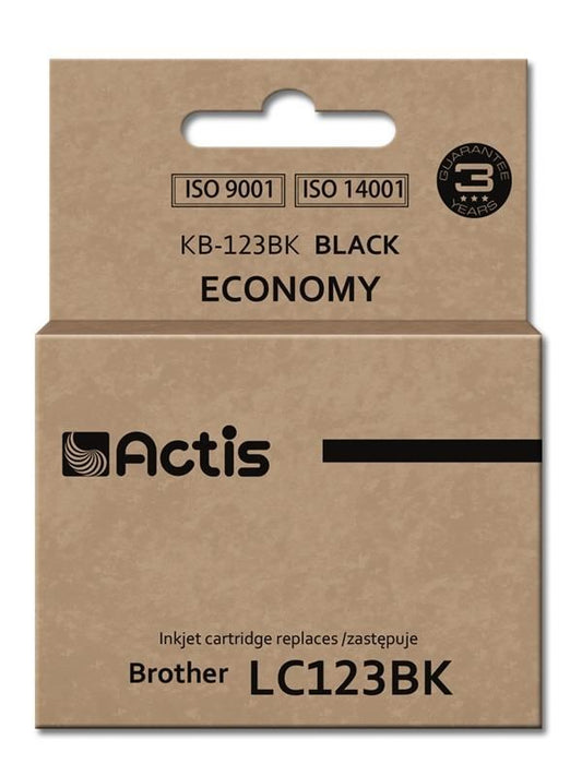 Actis KB-123Bk muste Brother-tulostimeen; Brother LC123BK/LC121BK vaihto; Vakio; 10 ml; musta - KorhoneCom