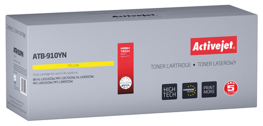 Activejet ATB-910YN Toner (ersetzt Brother TN-910Y; Supreme; 9000 Seiten; gelb)